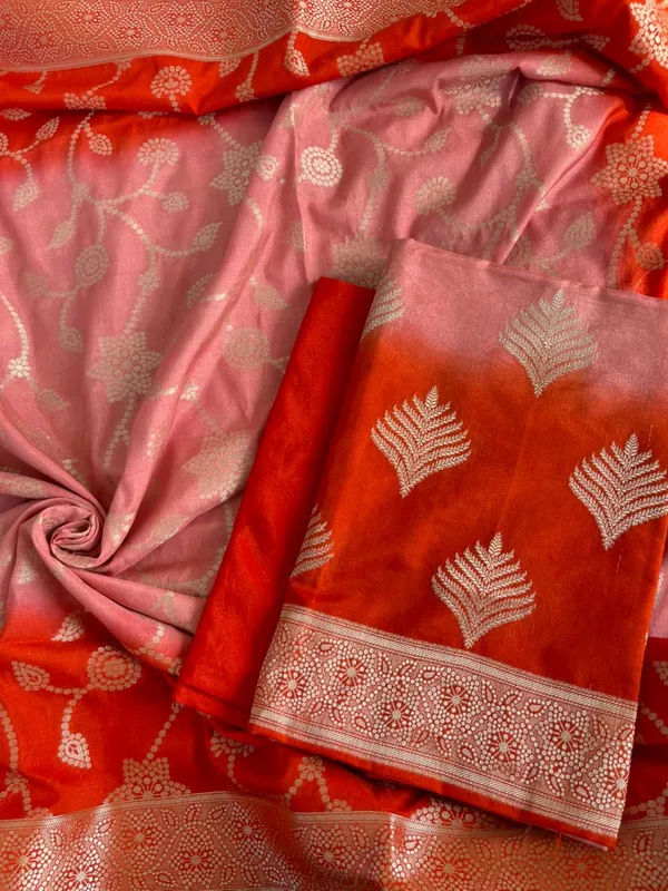 Dual_Shaded_Red-Peach_Katan_Georgette_Banarasi_Suit_with_Gold_Zari_Booti_&_Rich_Border_130DAN_SH1
