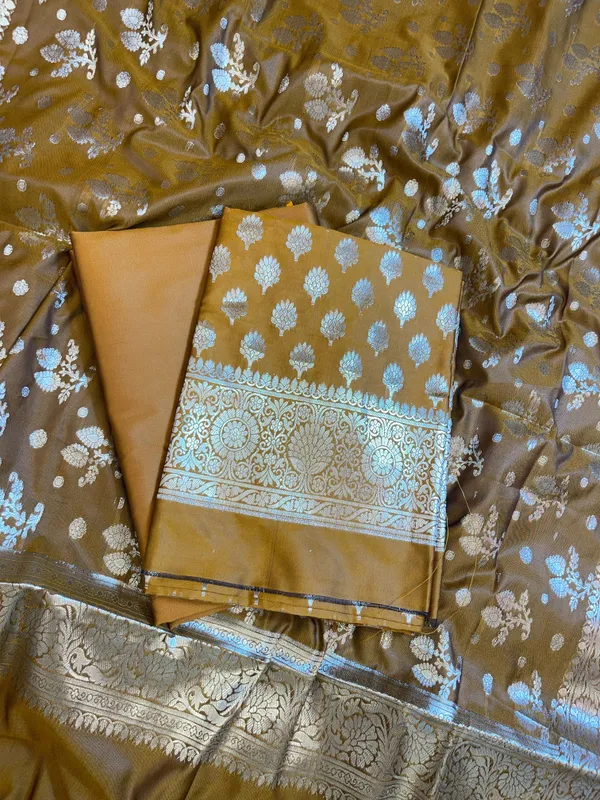 Mustard_Semi_Silk_Floral_Booti__Banarasi_3_pcs_Suit_Set_900AJ_SK2