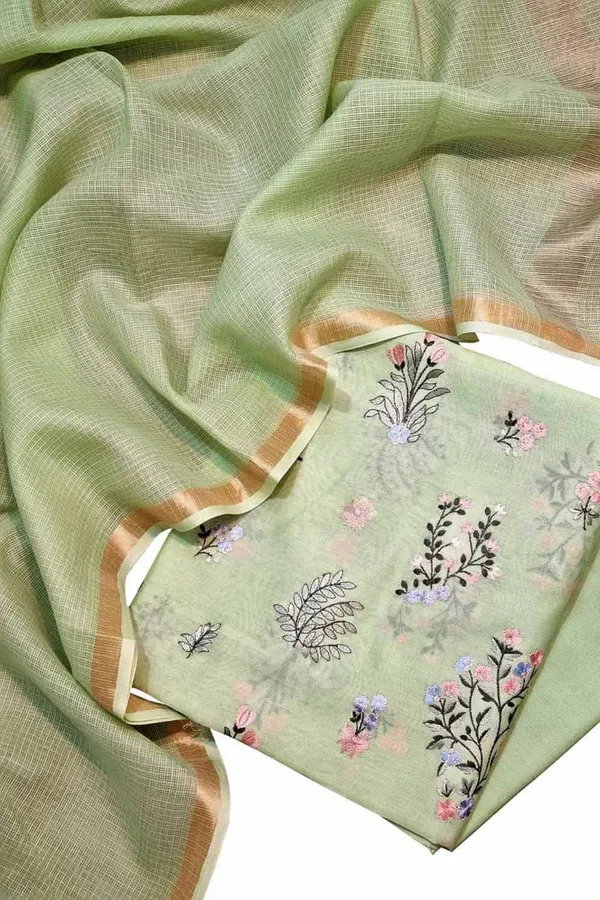 Pista_Green_Chiniya_Silk_Embroidery_Booti_Daman_Banarasi_Suit_with_Kota_Check_Dupatta_1000SKL_CSE8