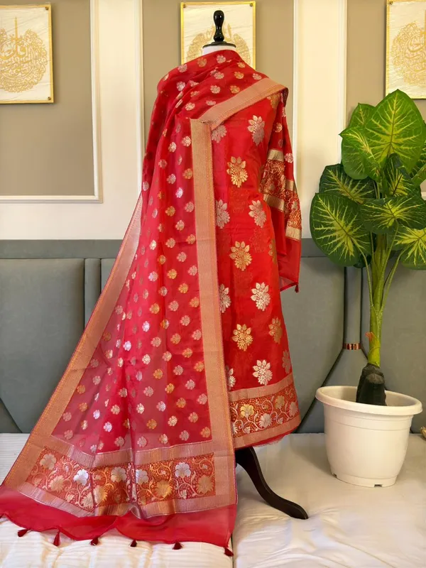 Red_Tussar_Silk_Alfi_Mina_Sona_Roopa_Boota_Banarasi_Suit_With_Floral_Booti_Dupatta_260PNJ_TS3