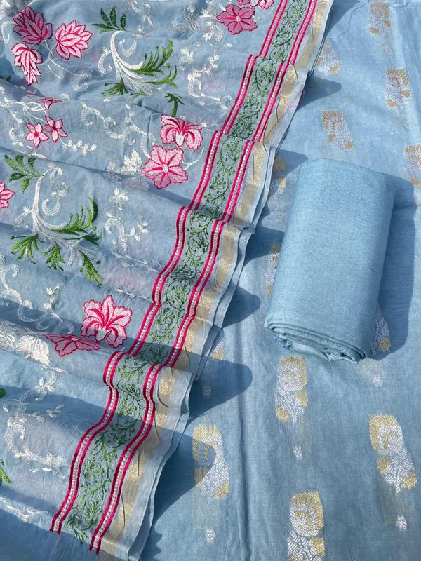 Blue_Pure_Mercerised_Resham_Mina_Embroidery_Dupatta_Banarasi_Suit_1250SKL_RM7