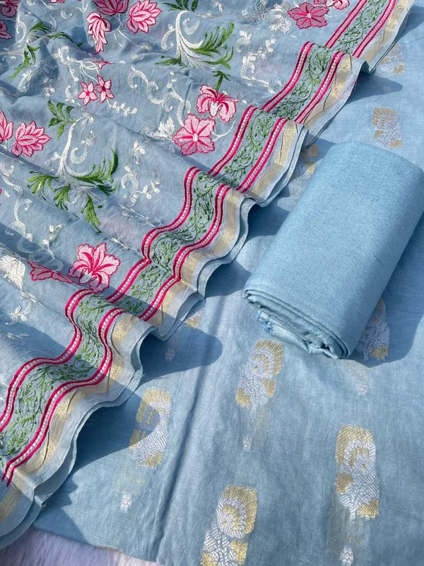 Blue_Pure_Mercerised_Resham_Mina_Embroidery_Dupatta_Banarasi_Suit_1250SKL_RM7