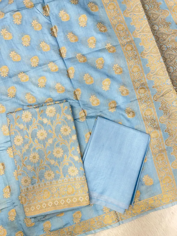 Blue_Mulberry_Chiniya_Silk_With_Floral_Booti_Dupatta_Banarasi_3_Pcs_Suit_Set_SKL_MLC1