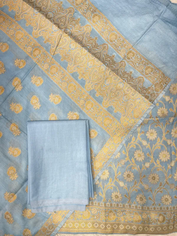 Blue_Mulberry_Chiniya_Silk_With_Floral_Booti_Dupatta_Banarasi_3_Pcs_Suit_Set_SKL_MLC1