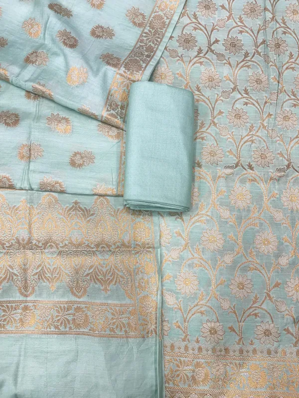 Blue_Mulberry_Chiniya_Silk_With_Floral_Booti_Dupatta_Banarasi_3_Pcs_Suit_Set_SKL_MLC1