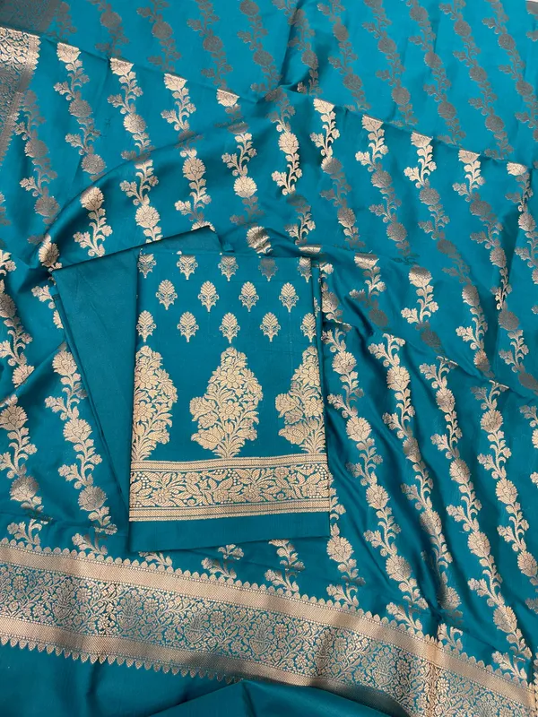 Turqouise_Blue_Katan_Silk_Zari_Border_Banarasi_3_pcs_Suit_Set_800JD_KB2