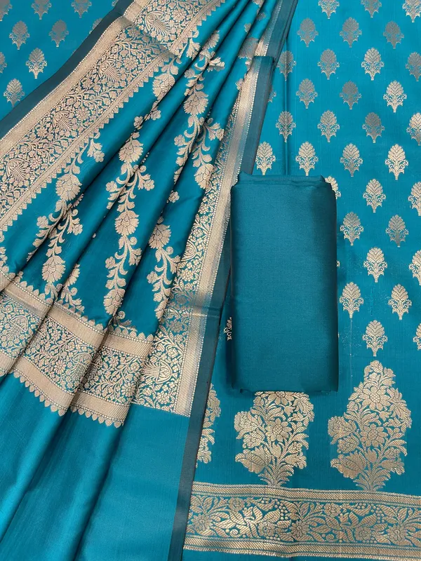 Turqouise_Blue_Katan_Silk_Zari_Border_Banarasi_3_pcs_Suit_Set_800JD_KB2