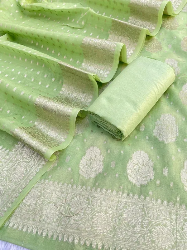Light_Green_Katan_Georgette_Silver_Zari_Booti_Banarasi_Suit_Set_with_Chunri_Booti_1200SKL_KG12