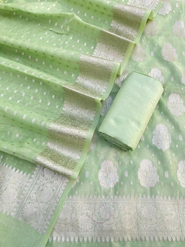 Light_Green_Katan_Georgette_Silver_Zari_Booti_Banarasi_Suit_Set_with_Chunri_Booti_1200SKL_KG12