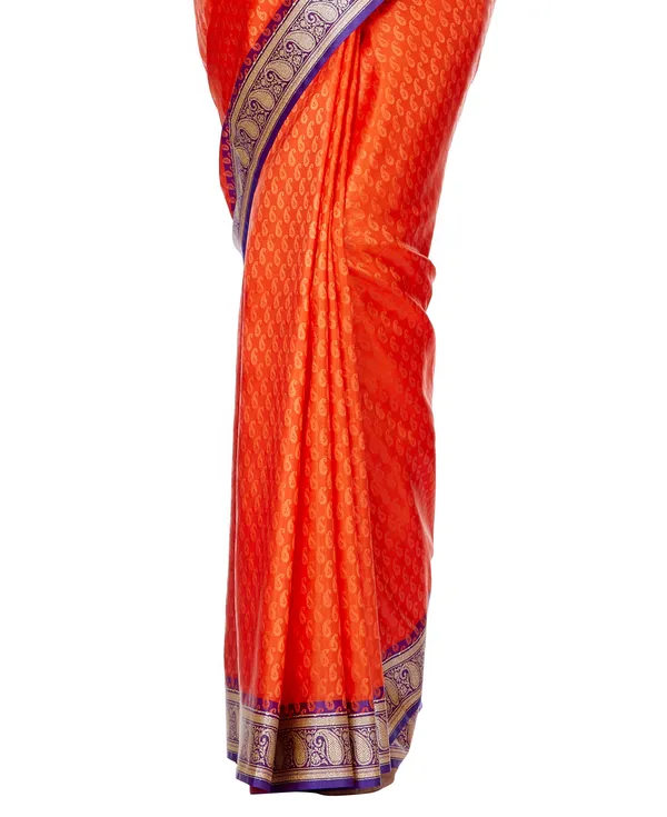 Humairah_Presents_Orange_Satin_Silk_Saree_With_Blouse_Piece_GEJA6