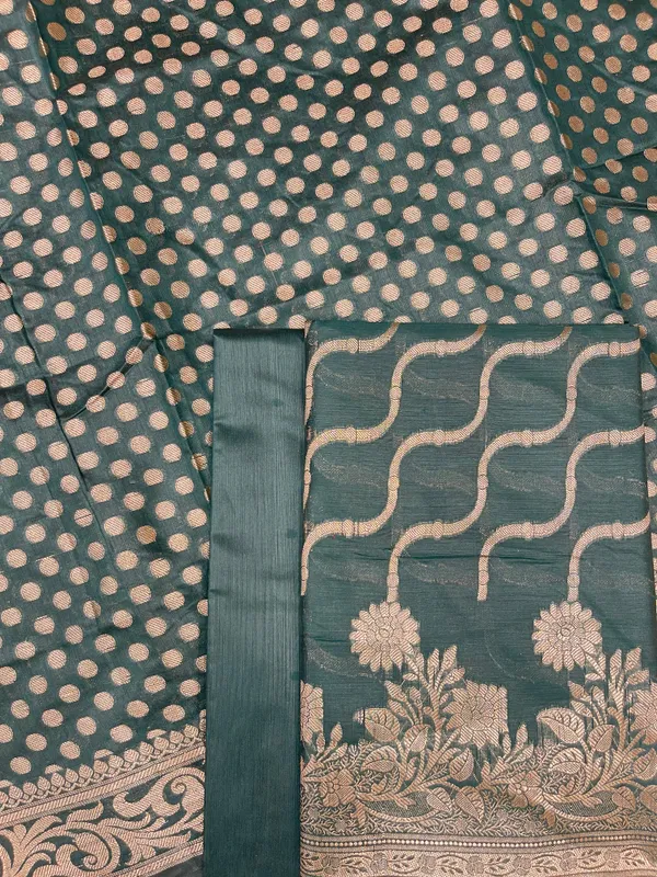Dark_Green_Cotton_Silk_Lehariya_Banarasi_3_pcs_Suit_Set_675JVC_107