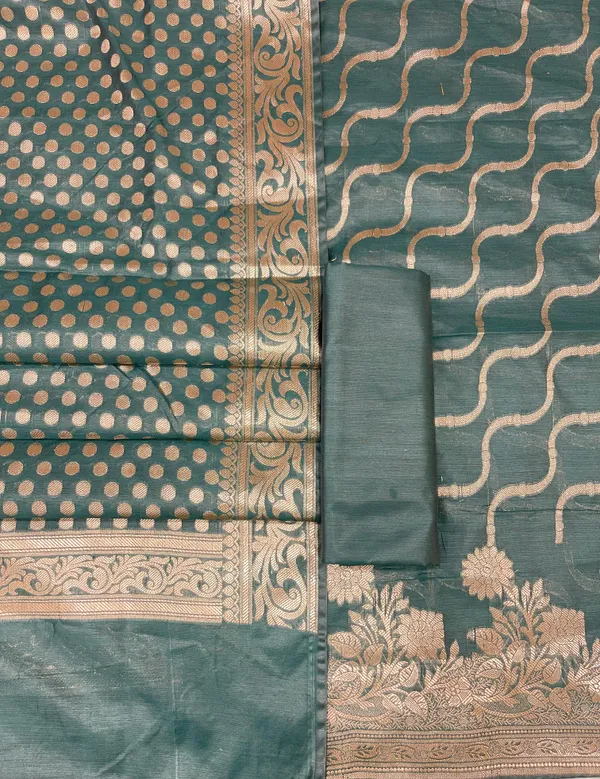 Dark_Green_Cotton_Silk_Lehariya_Banarasi_3_pcs_Suit_Set_675JVC_107