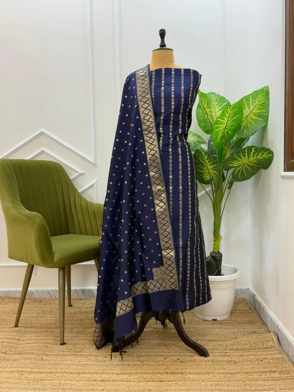 Navy_Blue_Katan_Silk_Stripe_Zari_Banarasi_Suit_with_Dollar_Booti_Dupatta_130PNJ_KST3