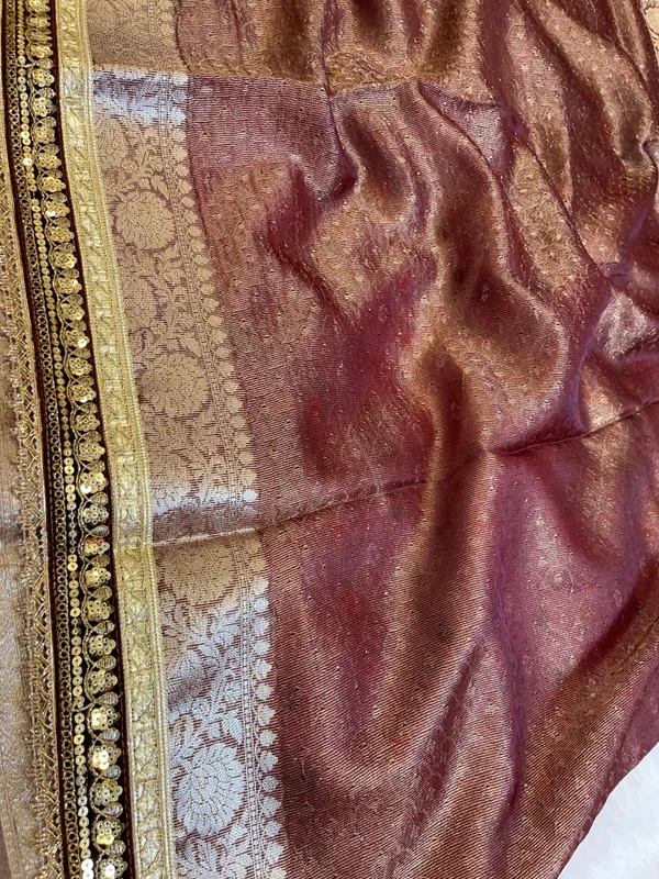 Brown_Tissue_Silk_Minakari_Booti_Banarasi_Saree_with_Lace_work_Border_BFS_TL2