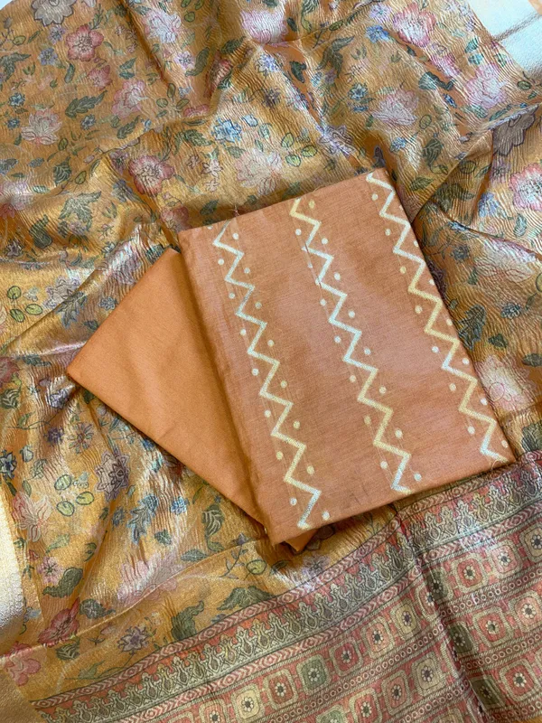 Light_Orange_Pure_Mercerise_Cotton_Zig-Zag_Zari_with_Crush_Tissue_Print_Dupatta_Suit_Set_11SKL_MC1