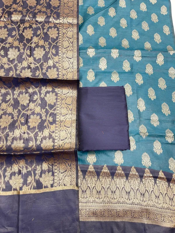 Sea_Green_Cotton_Banarasi_3_pcs_Suit_Set_with_Contrast_Navy_Blue_Dupatta_IM_CS6