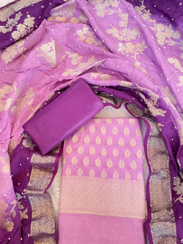 Lavander_Cotton_Blend_Leaf_Zari_Booti_Banarasi_Suit_with_Bandhani_Zari_Jaal_Dual_Shade_Dupatta_1325DAN_SBN4