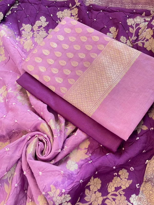 Lavander_Cotton_Blend_Leaf_Zari_Booti_Banarasi_Suit_with_Bandhani_Zari_Jaal_Dual_Shade_Dupatta_1325DAN_SBN4