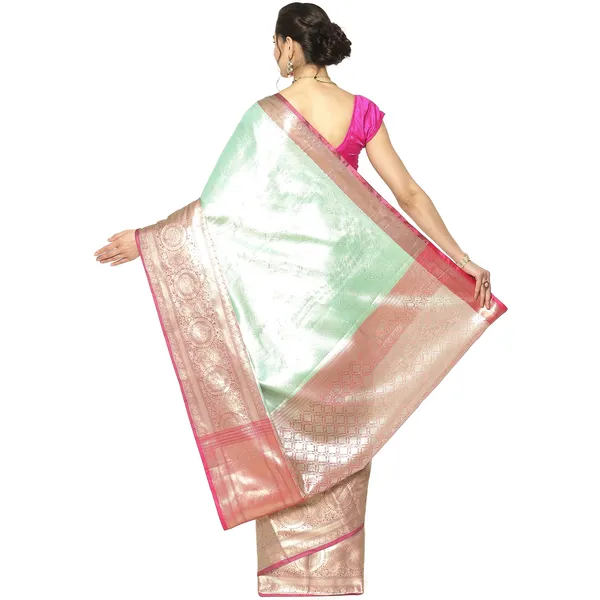 Sea_Green_Kanchi_Silk_Banarasi_Sarees_For_Women_GEBE22