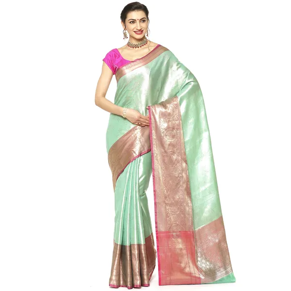 Sea_Green_Kanchi_Silk_Banarasi_Sarees_For_Women_GEBE22