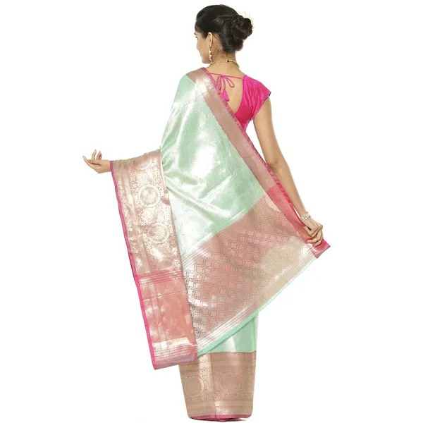 Sea_Green_Kanchi_Silk_Banarasi_Sarees_For_Women_GEBE22