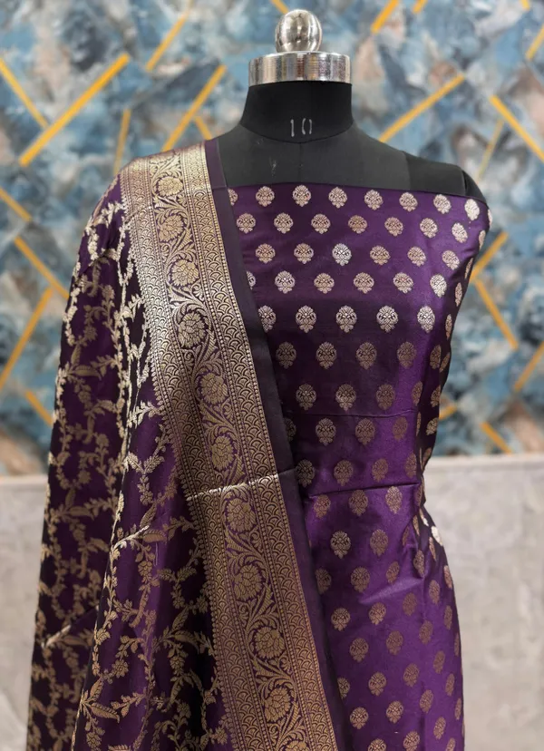 Dark_Purple_Katan_Silk_Floral_Zari_Daman_Booti_Banarasi_Suit_with_Tilfi_Zari_Jaal_Dupatta_800SKL_KSD22