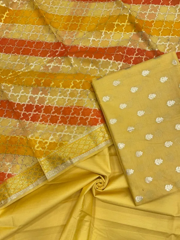 Yellow_Pure_Cotton_Handbrush_Patti_Dupatta_Banarasi_3_pcs_Suit_Set_IM_PCHBP3