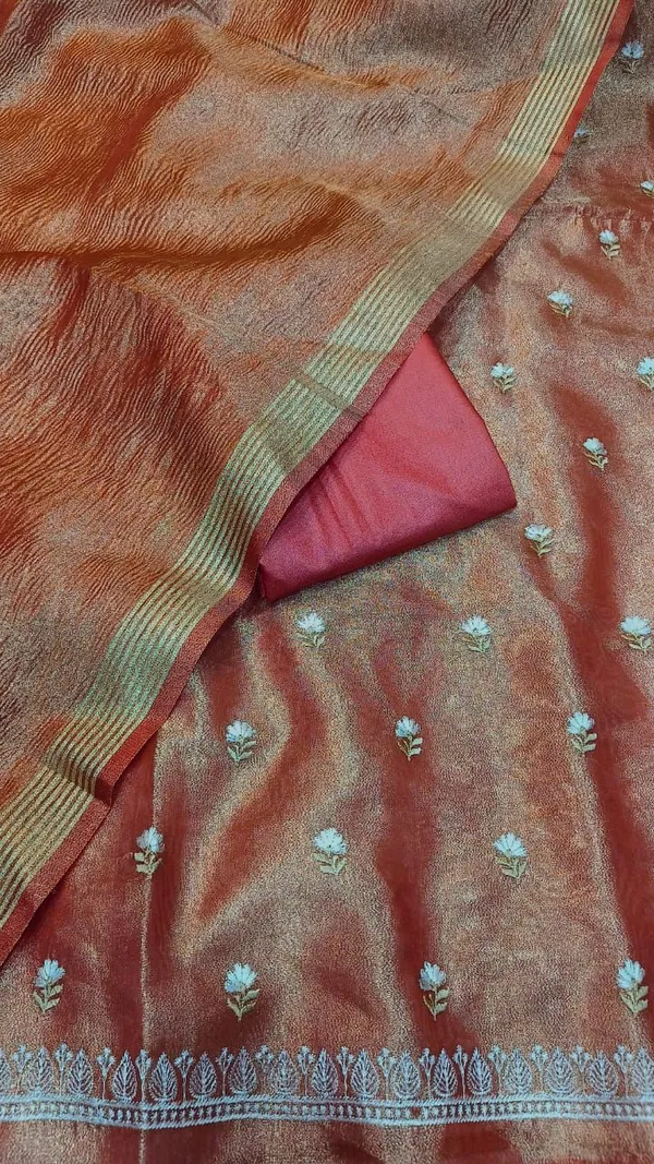 Red_Tissue_Silk_Embroidery_Zari_Booti_With_Tissue_Crush_Dupatta_Banarasi_3_Pcs_Suit_Set_Skl_Te6