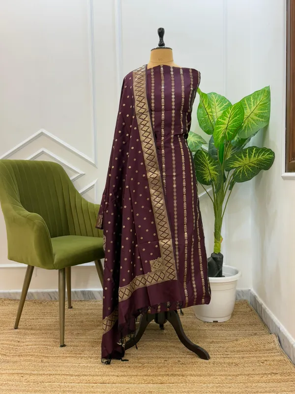 Wine_Katan_Silk_Stripe_Zari_Banarasi_Suit_with_Dollar_Booti_Dupatta_130PNJ_KST6
