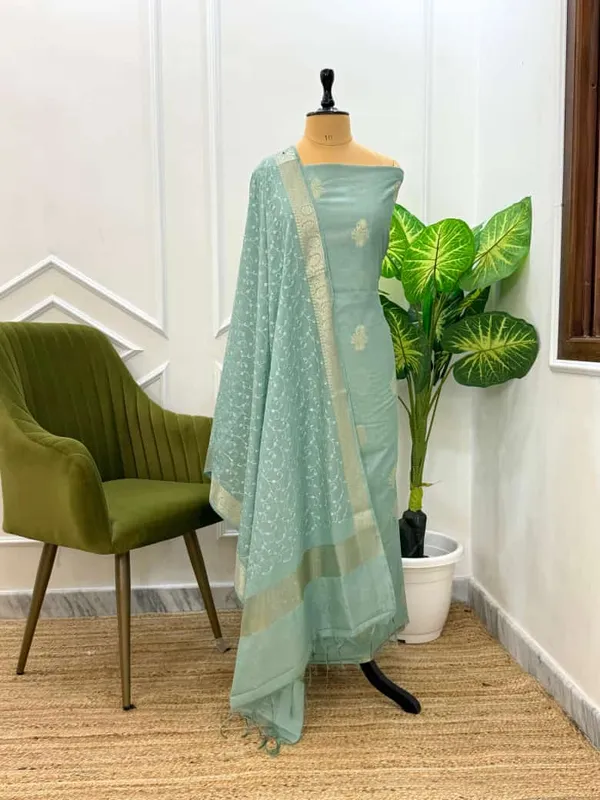 Sea_Green_Mercerised_Banarasi_Suit_with_Zari_Border_&_Embroidered_Dupatta_1100SKL_MS7