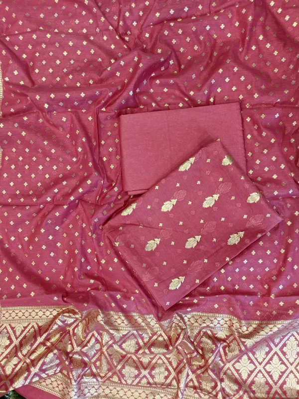 Pink_Mercerise_Silk_Floral_Zari_Booti_with_Chunri_Booti_Dupatta_Banarasi_Suit_11SKL_CMS5