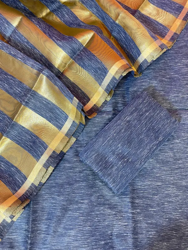 Navy_Blue_Linen_Zari_Stripe_Banarasi_3_pcs_Suit_Set_6SKL_LN24