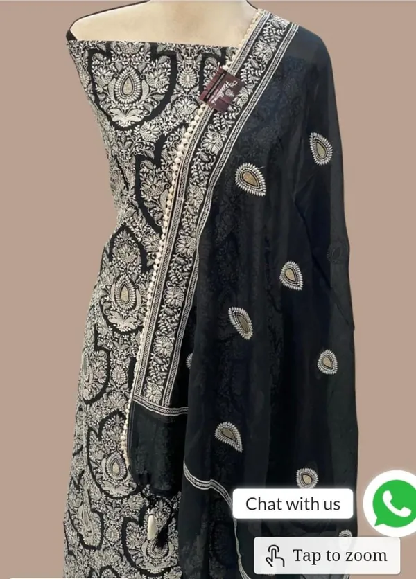 Chanderi_Silk_Dyble_Black_Resham_Embroidery_Banarasi_Suit_Set_Skl_Ce7
