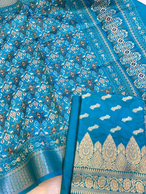 Sky_Blue_Katan_Silk_Floral_Zari_Booti_with_Cotton_Print_Dupatta_Banarasi_3_pcs_Suit_Set_1500AJ_KCP4