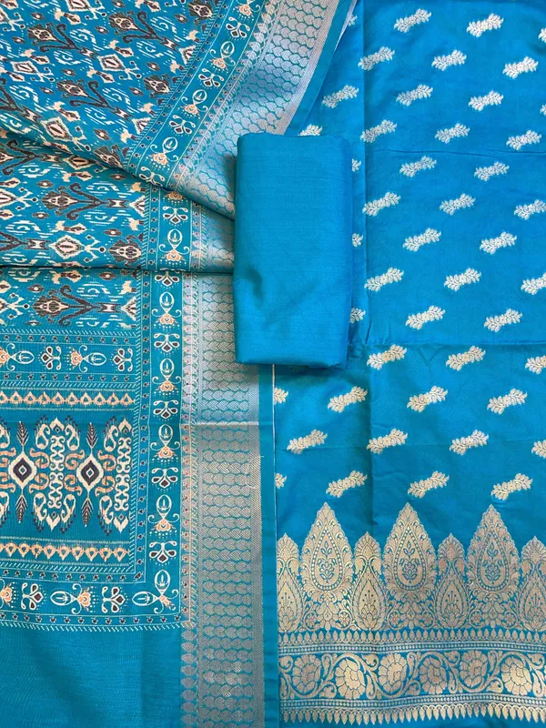 Sky_Blue_Katan_Silk_Floral_Zari_Booti_with_Cotton_Print_Dupatta_Banarasi_3_pcs_Suit_Set_1500AJ_KCP4