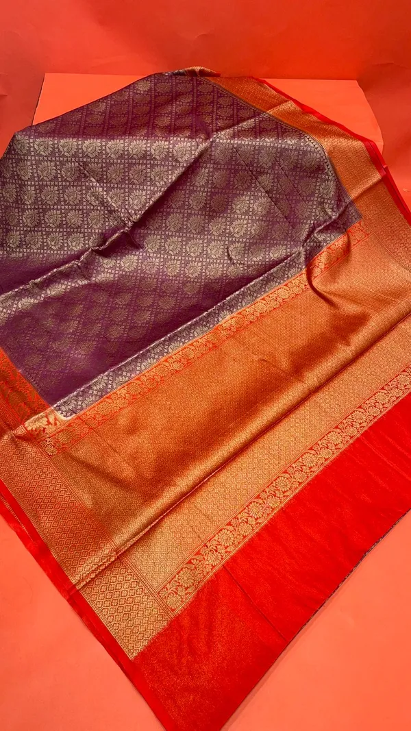 Brown_Cotton_Blend_Banarasi_Sarees_For_Women_GECT25