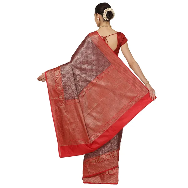 Brown_Cotton_Blend_Banarasi_Sarees_For_Women_GECT25