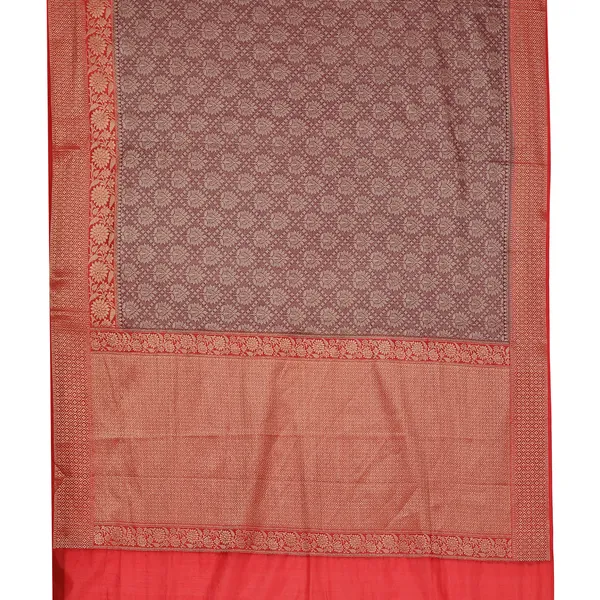 Brown_Cotton_Blend_Banarasi_Sarees_For_Women_GECT25