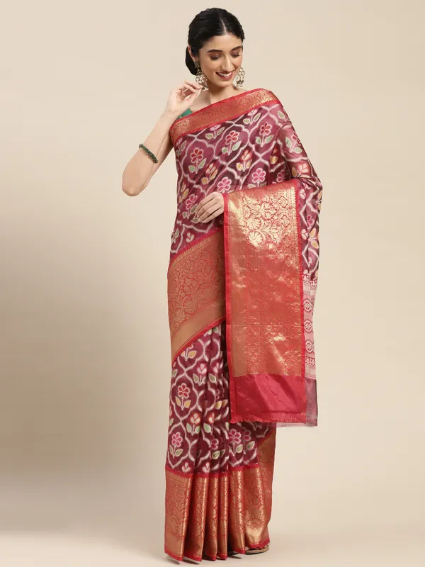 Magenta_Art_Silk_Banarasi_Sarees_For_Women_GEASF_21
