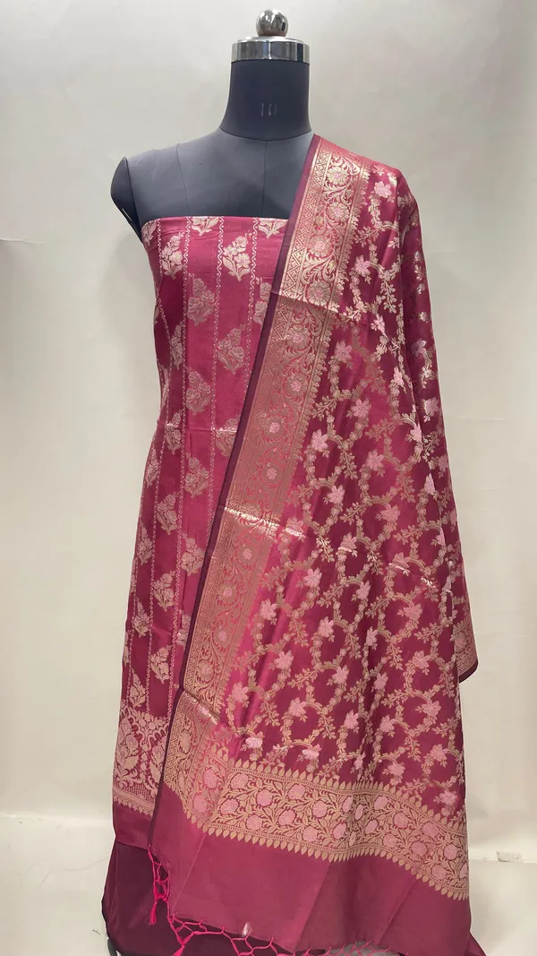 Humairah_Presents_Magenta_Semi_Katan_Silk_Floral_Minakari_Booti_Stripe_3_pcs_Suit_Set_with_Plain_Bottom_and_Minakari_Floral_Zari_Jaal_Magenta_Dupatta_ASD_146