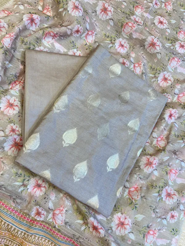 Beige_Cotton_Silk_Dyable_Floral_Zari_Booti_with_Digital_Print_Kota_Check_Dupatta_Banarasi_3_pcs_Suit_Set_11IM_DCS11