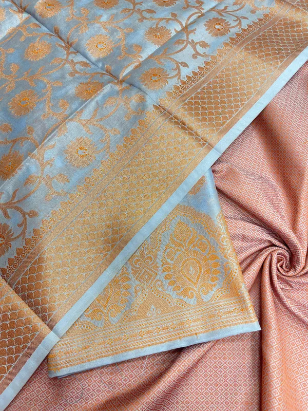 Humairah_Presents_Light_Grey_Semi_Katan_Silk_3_pcs_Suit_Set_with_Plain_Bottom_and_Top_Copper_Floral_Zari_Booti_with_Copper_Zari_Jaal_Dupatta_ASD_104