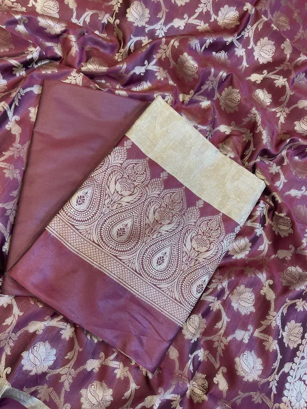 Beige_Art_Silk_Floral_Zari_Jaal_Contrast_Banarasi_Suit_with_Maroon_Dupatta_625AJ_TPT66