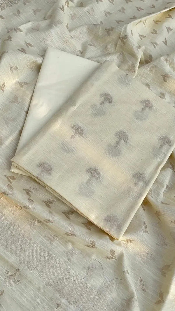Cream_Cotton_Linen_Floral_Zari_Booti_Banarasi_Suit_with_Patti_Booti_Dupatta_120DAN_CL7