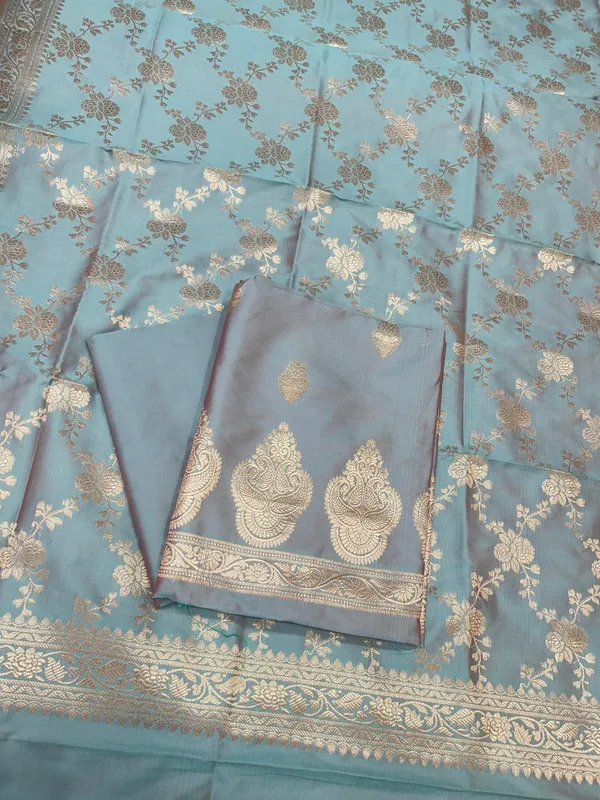 Seagreen_Semi_Katan_Silk_Handloom_Banarasi_3_pcs_Suit_Set_MUB_SK101