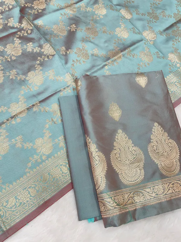 Seagreen_Semi_Katan_Silk_Handloom_Banarasi_3_pcs_Suit_Set_MUB_SK101