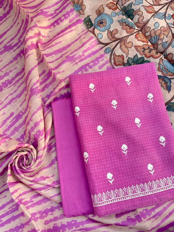 Purple_Kota_Check_Embroidery_Resham_Booti_with_Digital_Print_Dupatta_1100SKL_MKC1