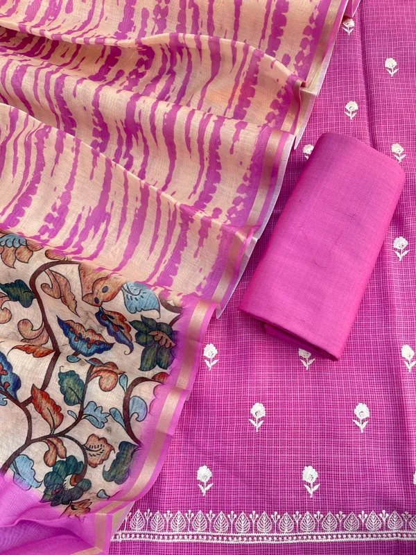 Purple_Kota_Check_Embroidery_Resham_Booti_with_Digital_Print_Dupatta_1100SKL_MKC1
