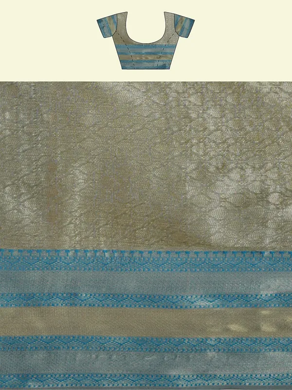 Grey_Matka_Silk/Silk_Blend_Banarasi_Sarees_For_Women_GEMTKSLK_195