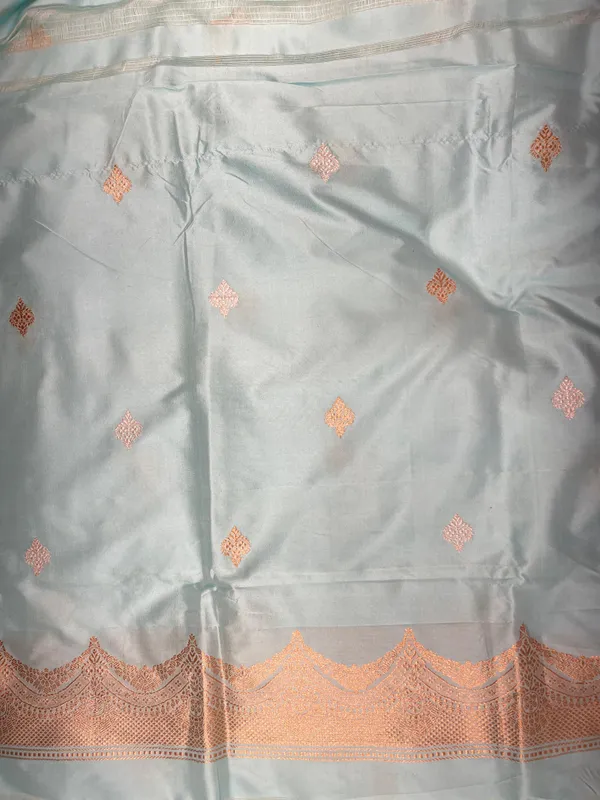 Pure_Handloom_Seagreen_Katan_Silk_Silver_Zari_Booti_Kadhwa_Banarasi_3_pcs_Suit_Set_14000PR_KS6